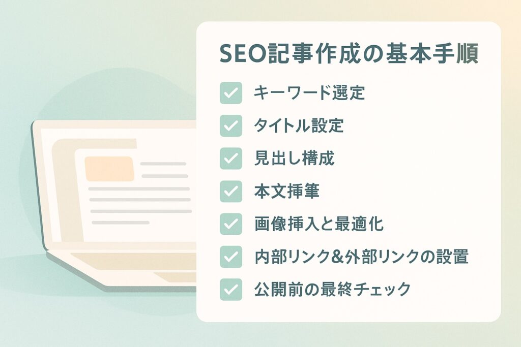 SEO記事作成の基本手順:7ステップ