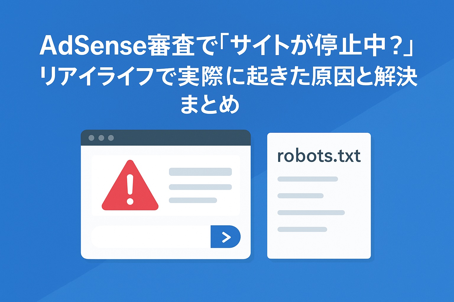 AdSense審査で「サイトが停止中？」リアイライフで実際に起きた原因と解決法まとめ
